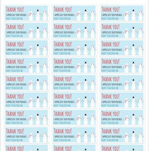 Thank You Stickers Order Shipping Labels Box Mailing Label Sticker
